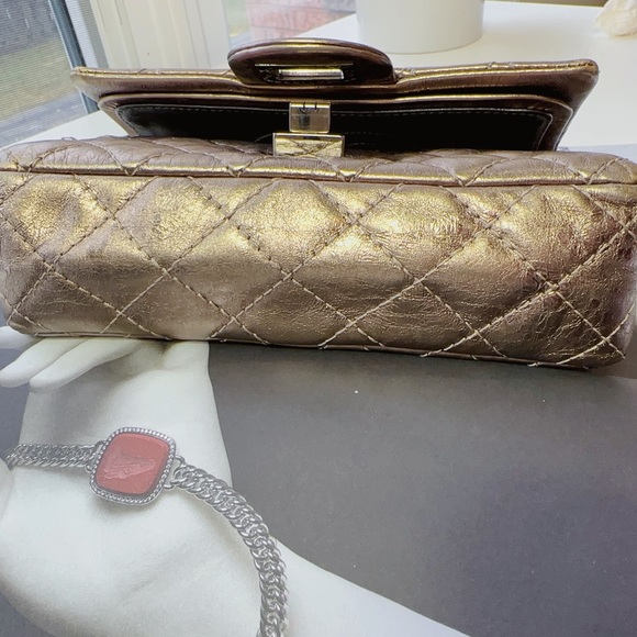 Chanel 224 Reissues Mini Double Flap Bag Metallic - Picture 9 of 11